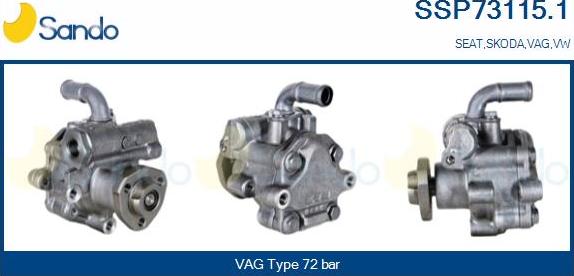 Sando SSP73115.1 - Hydraulic Pump, steering system autospares.lv