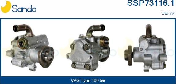 Sando SSP73116.1 - Hydraulic Pump, steering system autospares.lv