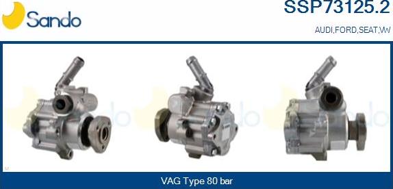 Sando SSP73125.2 - Hydraulic Pump, steering system autospares.lv