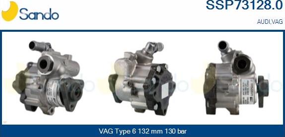 Sando SSP73128.0 - Hydraulic Pump, steering system autospares.lv