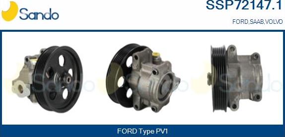 Sando SSP72147.1 - Hydraulic Pump, steering system autospares.lv