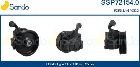 Sando SSP72154.0 - Hydraulic Pump, steering system autospares.lv