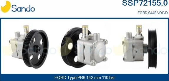 Sando SSP72155.0 - Hydraulic Pump, steering system autospares.lv