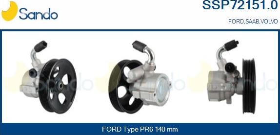 Sando SSP72151.0 - Hydraulic Pump, steering system autospares.lv