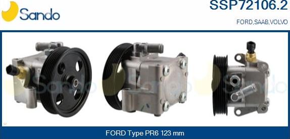 Sando SSP72106.2 - Hydraulic Pump, steering system autospares.lv