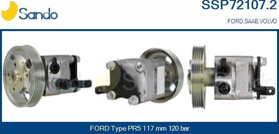 Sando SSP72107.2 - Hydraulic Pump, steering system autospares.lv