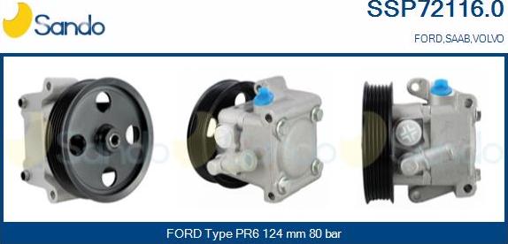 Sando SSP72116.0 - Hydraulic Pump, steering system autospares.lv