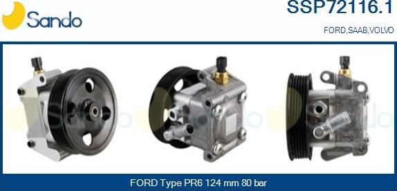 Sando SSP72116.1 - Hydraulic Pump, steering system autospares.lv