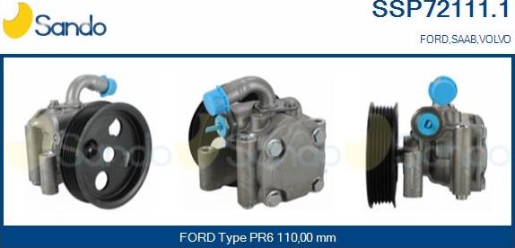 Sando SSP72111.1 - Hydraulic Pump, steering system autospares.lv