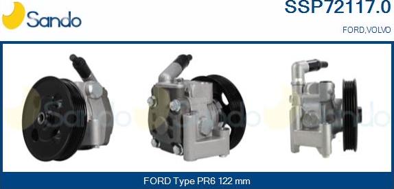 Sando SSP72117.0 - Hydraulic Pump, steering system autospares.lv