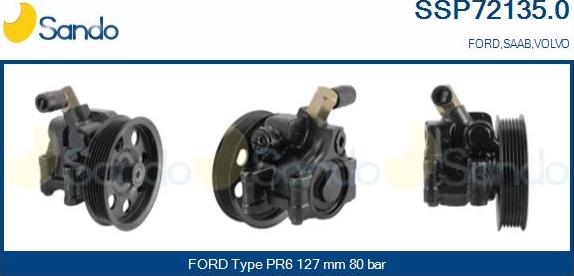 Sando SSP72135.0 - Hydraulic Pump, steering system autospares.lv