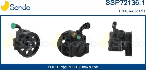 Sando SSP72136.1 - Hydraulic Pump, steering system autospares.lv