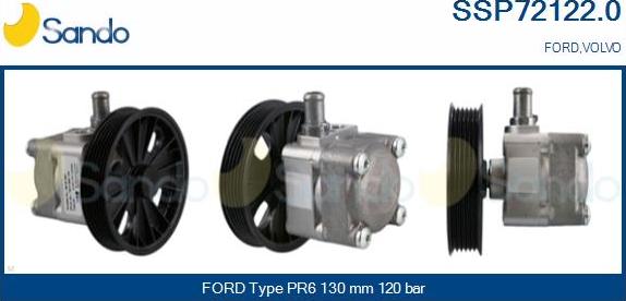 Sando SSP72122.0 - Hydraulic Pump, steering system autospares.lv