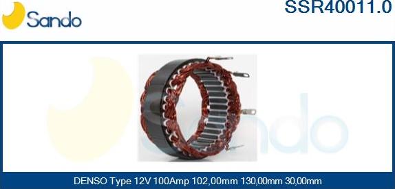 Sando SSR40011.0 - Stator, alternator autospares.lv