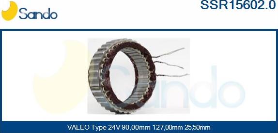 Sando SSR15602.0 - Stator, alternator autospares.lv