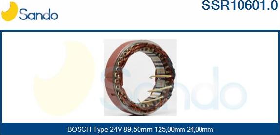 Sando SSR10601.0 - Stator, alternator autospares.lv