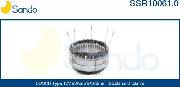 Sando SSR10061.0 - Stator, alternator autospares.lv