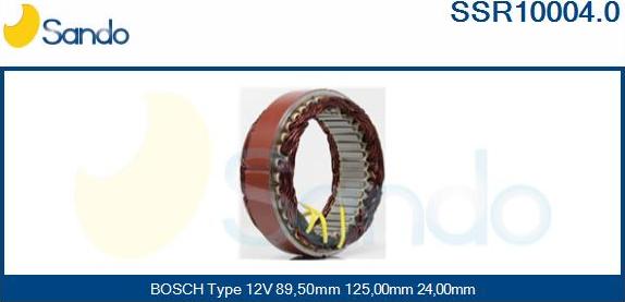 Sando SSR10004.0 - Stator, alternator autospares.lv