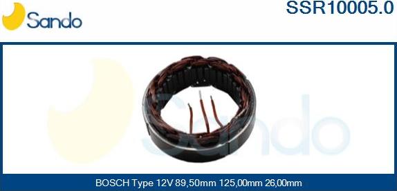 Sando SSR10005.0 - Stator, alternator autospares.lv