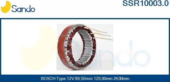 Sando SSR10003.0 - Stator, alternator autospares.lv