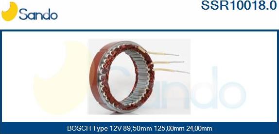 Sando SSR10018.0 - Stator, alternator autospares.lv