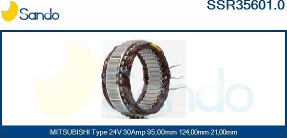 Sando SSR35601.0 - Stator, alternator autospares.lv