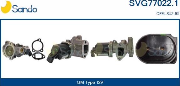 Sando SVG77022.1 - EGR Valve autospares.lv