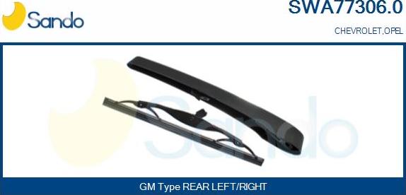 Sando SWA77306.0 - Wiper Arm, window cleaning autospares.lv