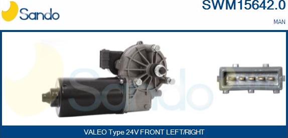 Sando SWM15642.0 - Wiper Motor autospares.lv