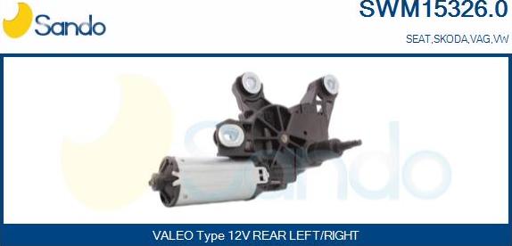 Sando SWM15326.0 - Wiper Motor autospares.lv