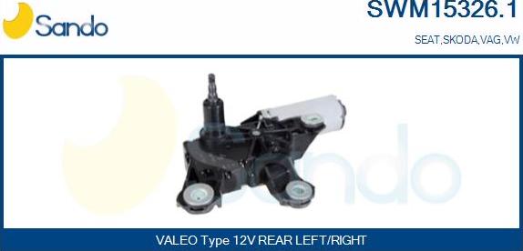 Sando SWM15326.1 - Wiper Motor autospares.lv