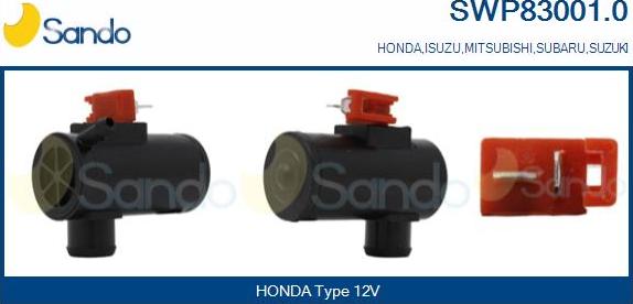 Sando SWP83001.0 - Water Pump, window cleaning autospares.lv