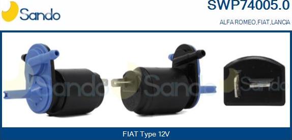 Sando SWP74005.0 - Water Pump, window cleaning autospares.lv