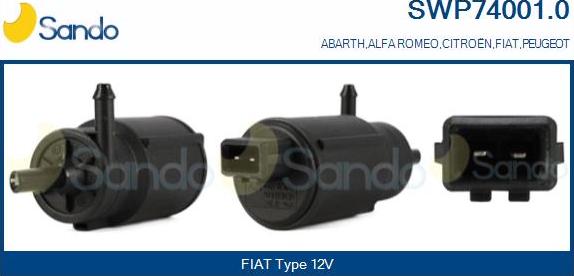 Sando SWP74001.0 - Water Pump, window cleaning autospares.lv