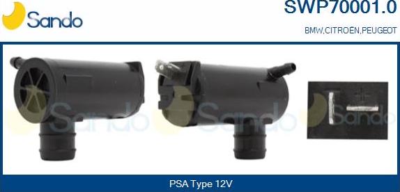 Sando SWP70001.0 - Water Pump, window cleaning autospares.lv