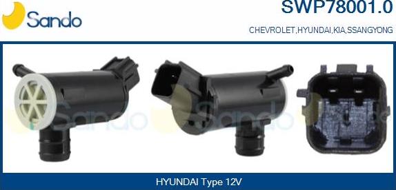 Sando SWP78001.0 - Water Pump, window cleaning autospares.lv