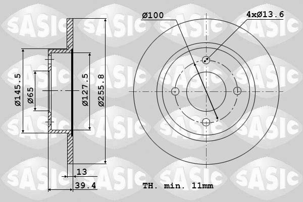 Sasic 9004447J - Brake Disc autospares.lv