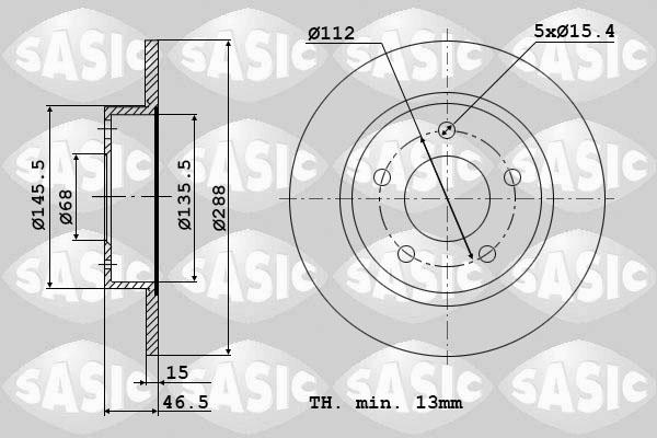 Sasic 9004506J - Brake Disc autospares.lv