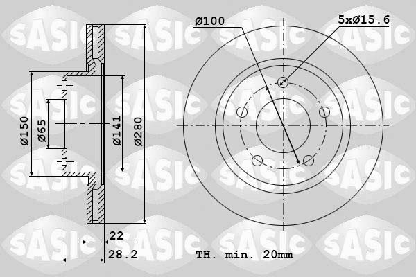 Sasic 9004580J - Brake Disc autospares.lv