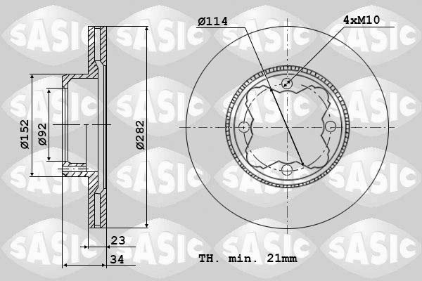 Sasic 9004536J - Brake Disc autospares.lv