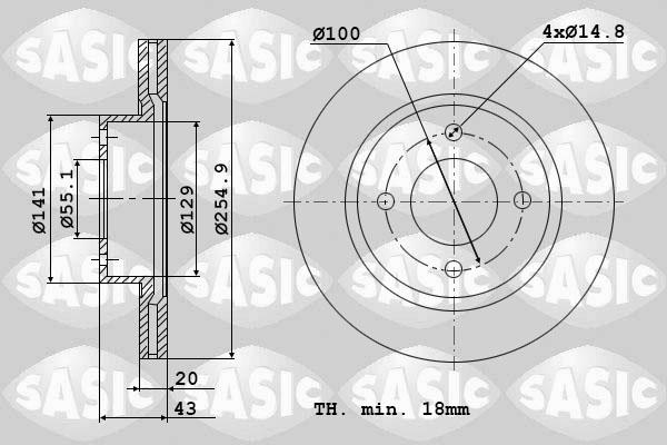 Sasic 9004897J - Brake Disc autospares.lv