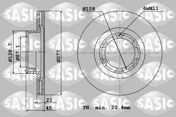 Sasic 9004849J - Brake Disc autospares.lv