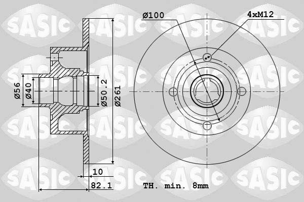 Sasic 9004866J - Brake Disc autospares.lv