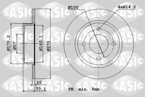 Sasic 9004867J - Brake Disc autospares.lv