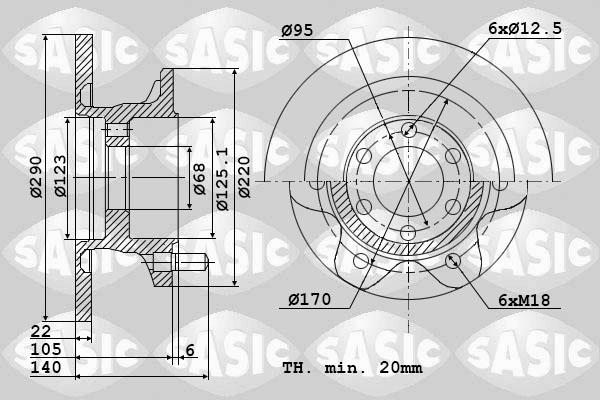 Sasic 9004809J - Brake Disc autospares.lv