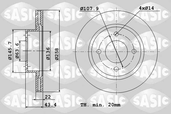 Sasic 9004817J - Brake Disc autospares.lv