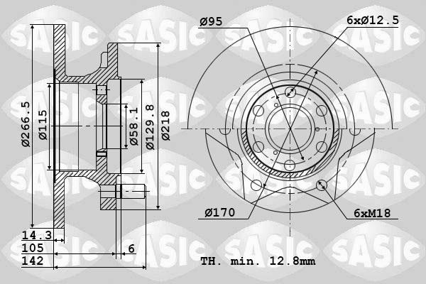 Sasic 9004293J - Brake Disc autospares.lv