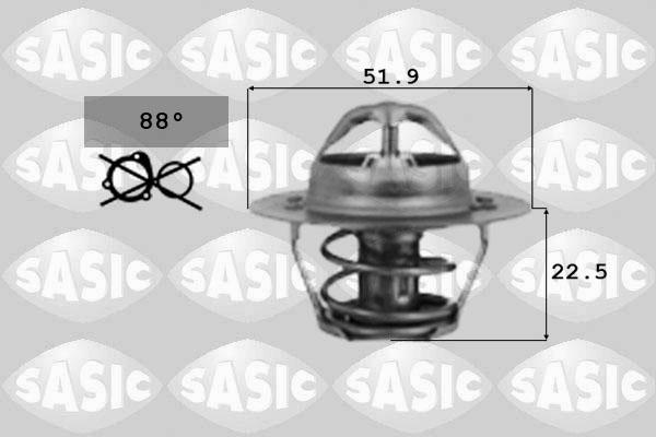 Sasic 9000124 - Coolant thermostat / housing autospares.lv