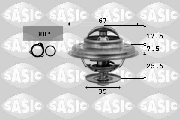 Sasic 9000335 - Coolant thermostat / housing autospares.lv