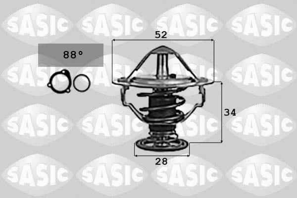 Sasic 9000714 - Coolant thermostat / housing autospares.lv